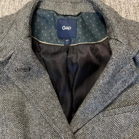 Classic Brown Herringbone Blazer – Size 4 - Picture 6 of 7